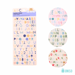 Cartela de Adesivos Lettering - UNISO - UND