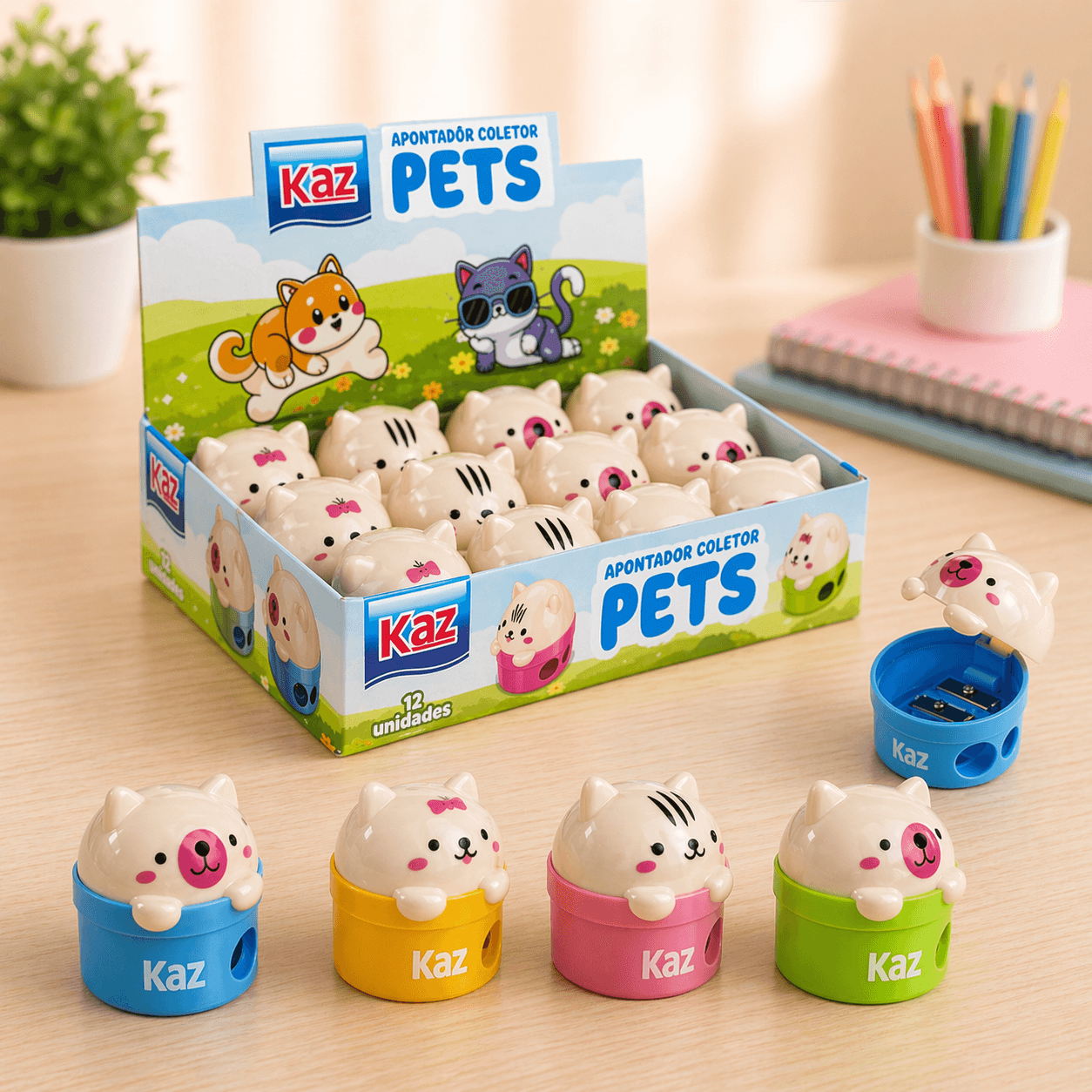 Apontador Coletor 2 Furos Pets  - KAZ - UND