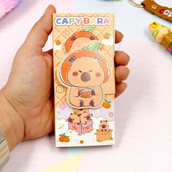 Caderninho Notas Adesivas c/ Velcro Capivara - 2 Und