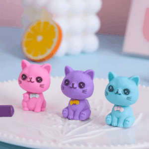 Borracha Fofa 3D PONTEIRA Gatinho - IMPORTADO - PACOTE 6 UND