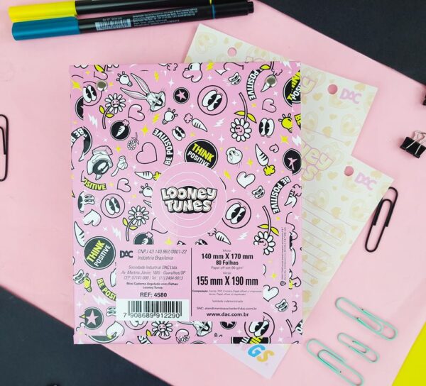 Mini ficheiro Vertical Looney Tunes com 2 opções de capa DAC