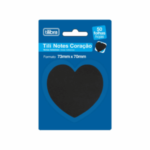Tili Notes Coração Preto Tilibra