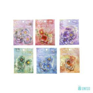 Kit Adesivo Decorativo Magia das Flores 4,5x4,5cm - UNISO - PACOTE 20 UND