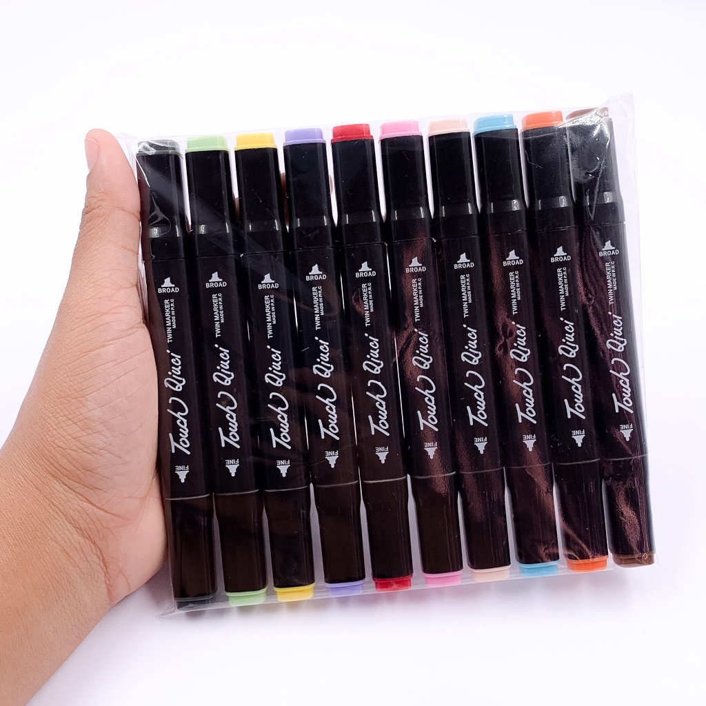 Caneta TOUCH Marcador Ponta Dupla PARA COLORIR - PACOTE 12 UND