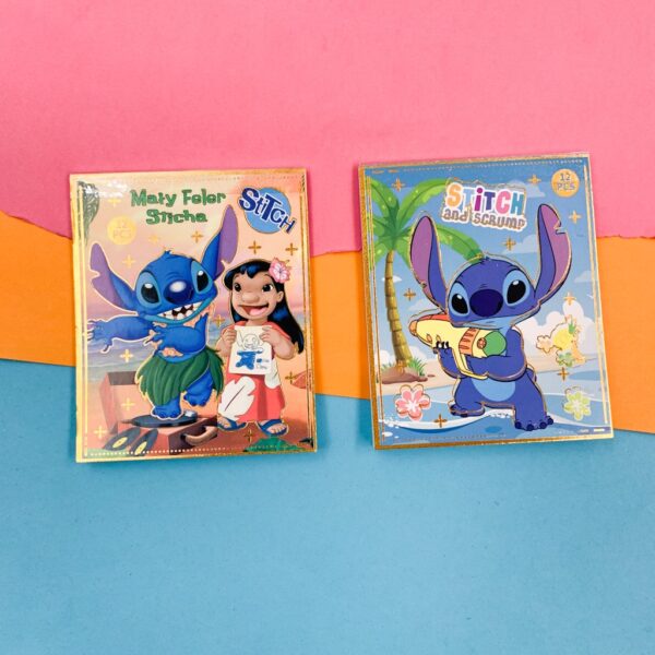 PROMO - Caderninho de Adesivos STITCH 12 Folhas - UND - FALTANDO 2 ADESIVOS