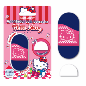 Apontador c/ Borracha Hello Kitty - LEO E LEO - BLISTER 1 UND