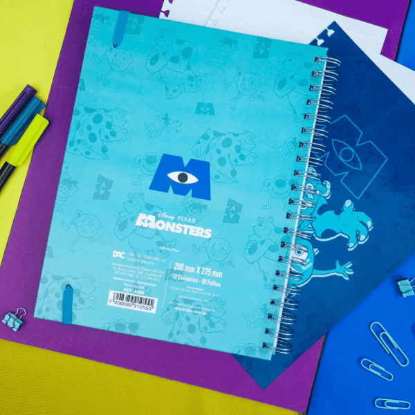 Caderno Smart Universitário 10 Matérias Monstros SA DAC