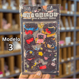Pacote c/ 4 Cartelas Adesivo Gatinhos Cute - IMPORTADO - UND