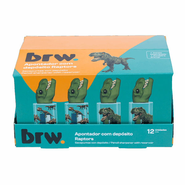 Apontador c/ Depósito e Ponteira Raptors - BRW - UND