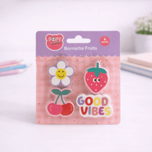 Borracha Fruits 4 Peças - FOFY - BLISTER