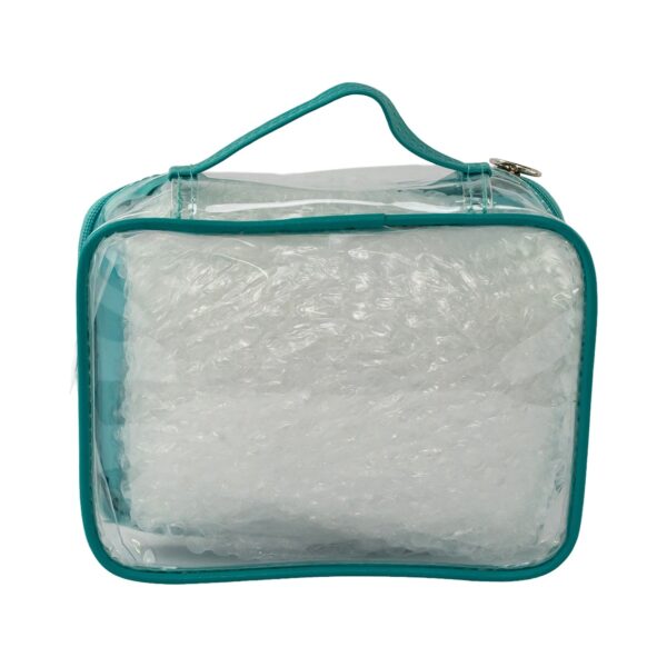 Necessaire Maleta Transparente Verde Escuro "SEJA ABSURDAMENTE FELIZ!" 22x8x16cm - FLORIE - UND