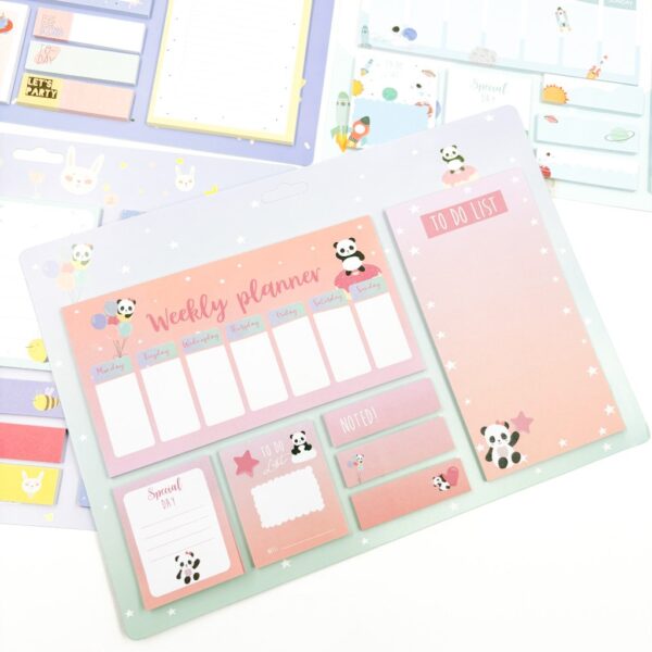 Kit Bloco de Notas Fofo Decorado 7 Blocos
