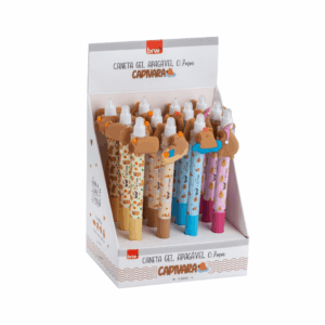 Caneta Esferográfica Gel Apagável 0.7 mm Gira-gira Capivara - BRW - CX 12 UND