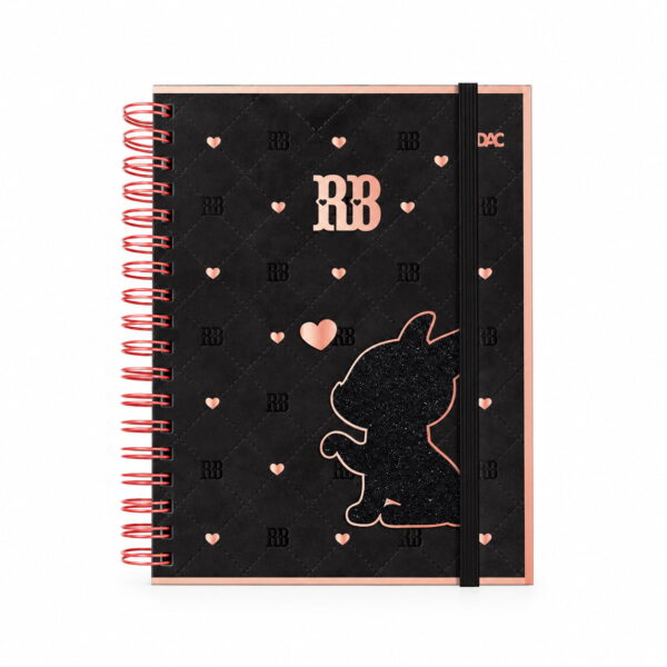 Caderno Smart Colegial Rebecca Bonbon Preto 80 Fls - DAC