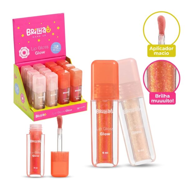 Make Lip Gloss Glow 6ml - BRILHAE - UND