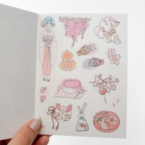 Caderninho de Adesivos Anime Diy Sortido