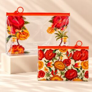 Kit 2 Necessaire Plástica Brisa de Verão 26x19,3x7,5cm - IMPORTADO - UND