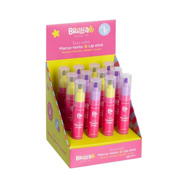 Make Marca-Texto + Lip Stick Duo Color - BRILHAE - UND