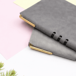 Kit Luxo Business Caderno Courino Costurado + Caneta - IMPORTADO - UND