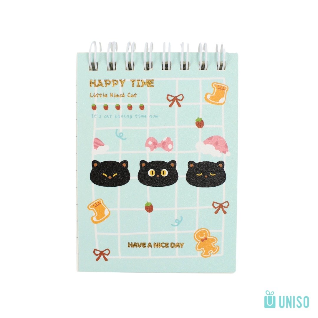 Caderneta A7 Bloco de Notas GATO Baking Time 7,7x10,7cm - UNISO - UND