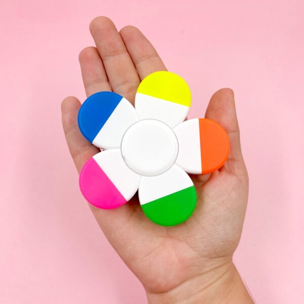 Marca Texto Spinner Flor 5 Cores