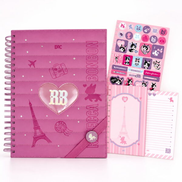 Caderno Smart Universitário 15 Divisórias Rebecca Bonbon Rosa 140 Fls - DAC