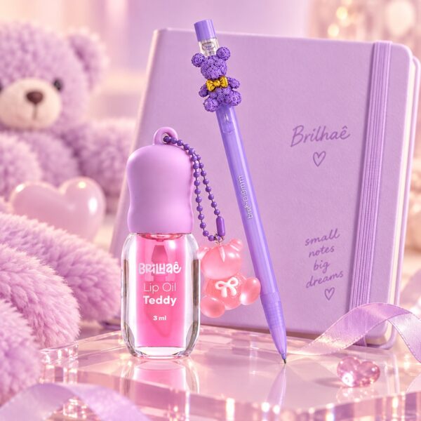 Make Lip Oil Teddy c/ Acessório 3ml - BRILHAE - UND