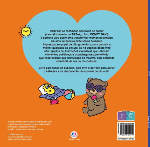 Livro de Colorir COMFY DAYS - CIRANDA - UND