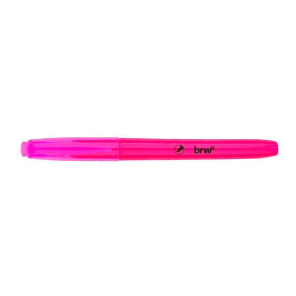 Marca Texto Fluorescente Amarelo e Rosa BRW - BLISTER C/ 2UN