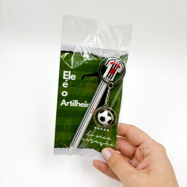 Kit Namorados Caneta Futebol + Chaveiro