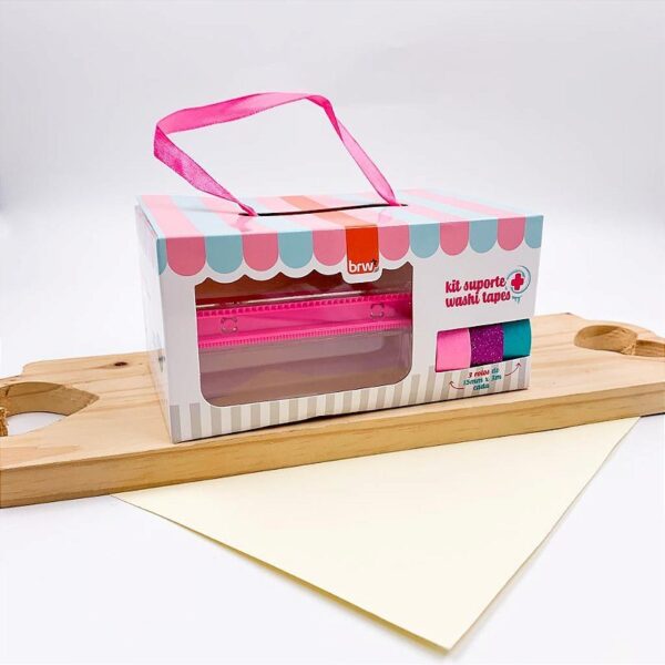 Kit Washi Tape com Suporte Tutti-Frutti 3 Fitas BRW