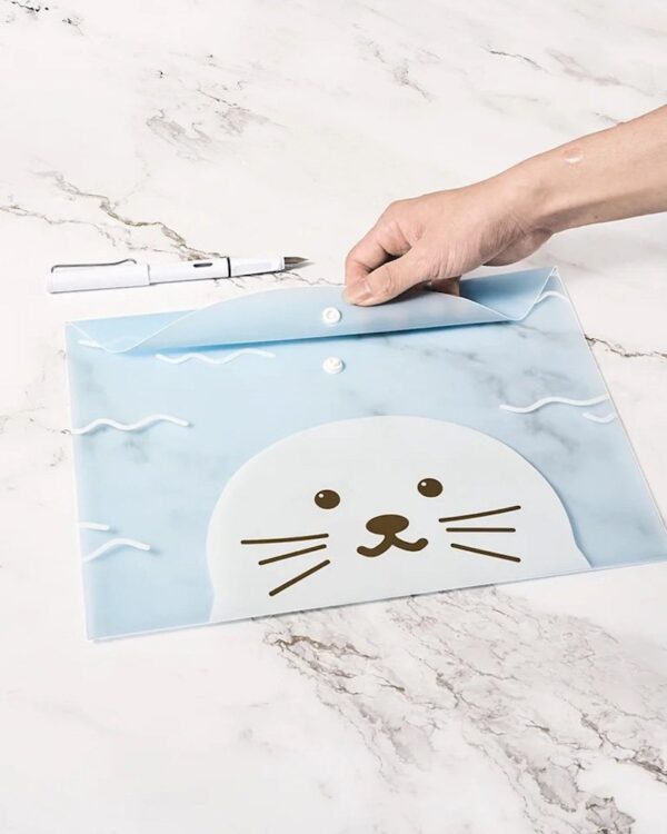 Pasta Envelope Transparente A4 Bichinhos Fofos