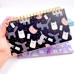 Planner de Mesa com Espiral Gatinhos 23,2x12,2cm