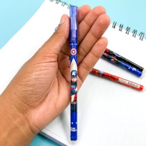 Caneta Estampada Apagável Super Heróis - PACOTE 6 UND