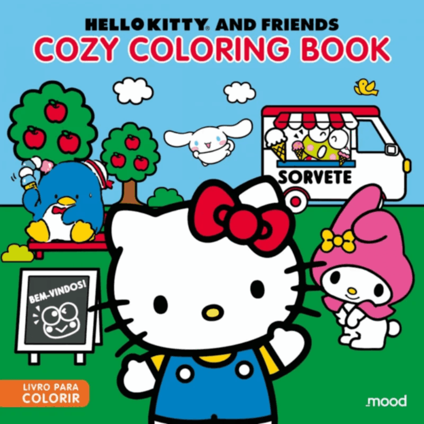 KIT Livro de Colorir Hello Kitty Cozy - CIRANDA + 10 CANETAS TOUCH