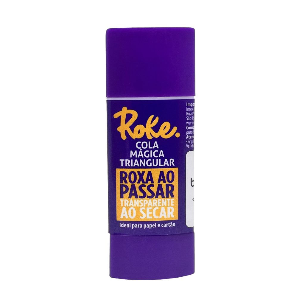 Cola Bastão Mágica Triangular 8g Roxa - ROKE - UND