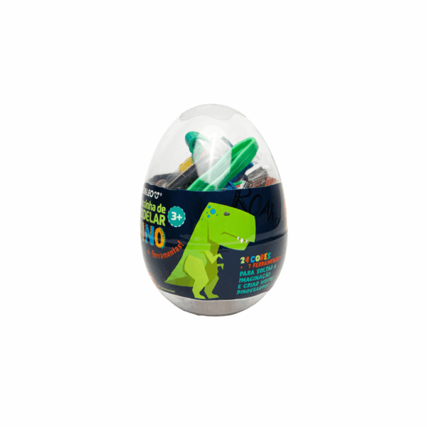 Kit Massinha de Modelar Ovo Dino 24 Cores Leo e Leo