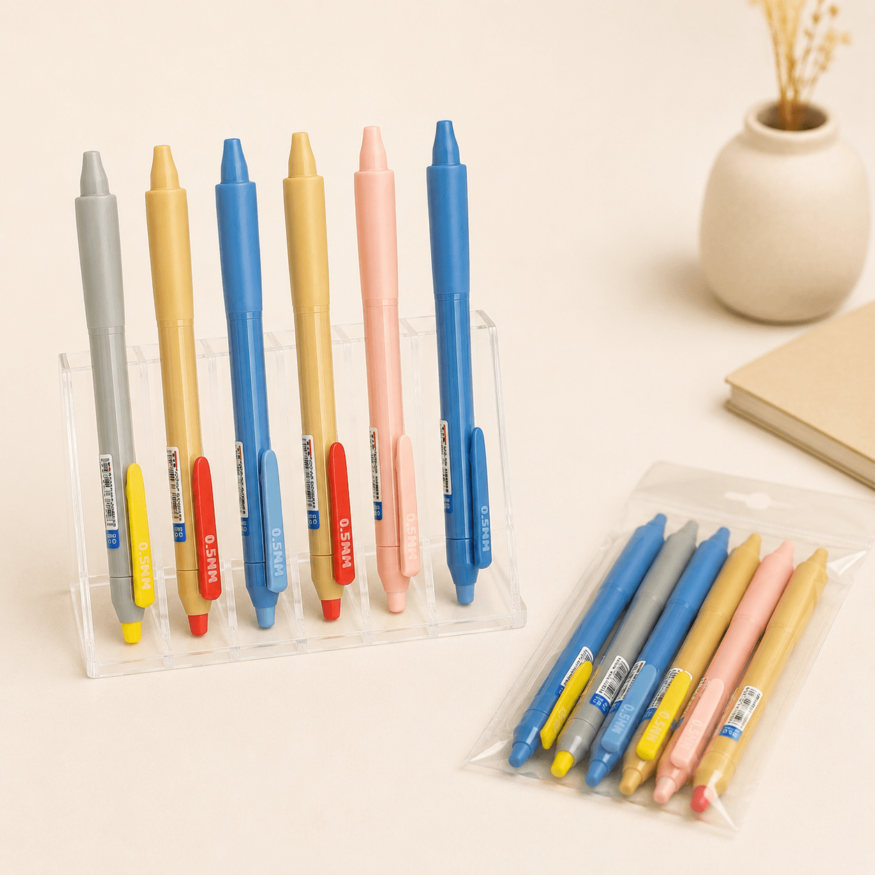 Caneta apagável Gemei Eraser Color  - IMPORTADO - PACOTE 6 UND