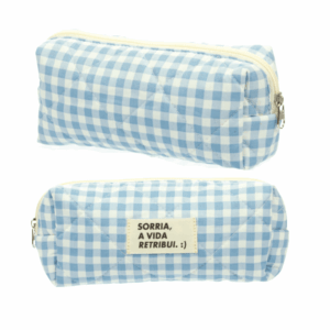 Necessaire Estojo Fofucha Sorria, A Vida Retribui AZUL - FLORIE - UND