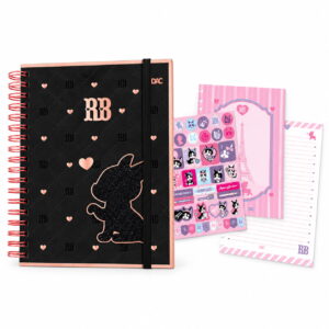 Caderno Smart Colegial Rebecca Bonbon Preto 80 Fls - DAC