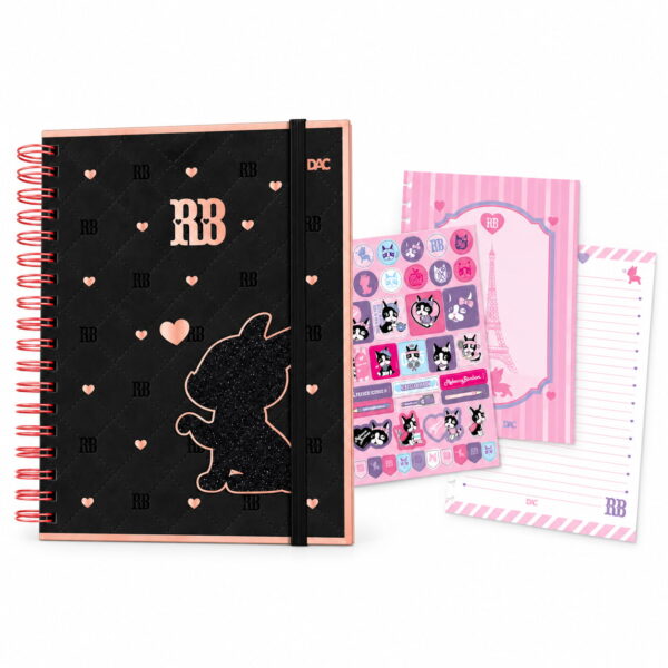 Caderno Smart Colegial Rebecca Bonbon Preto 80 Fls - DAC
