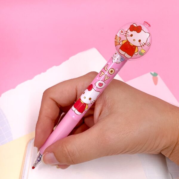 Caneta Clic Esferográfica Azul Hello Kitty - Cx 48 Und