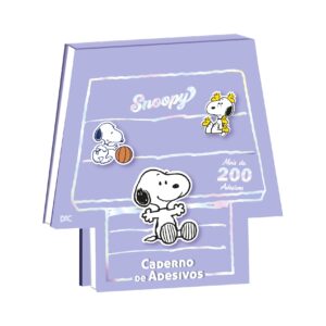 Caderno de Adesivos 20 Fls com 200 Adesivos Snoopy - DAC