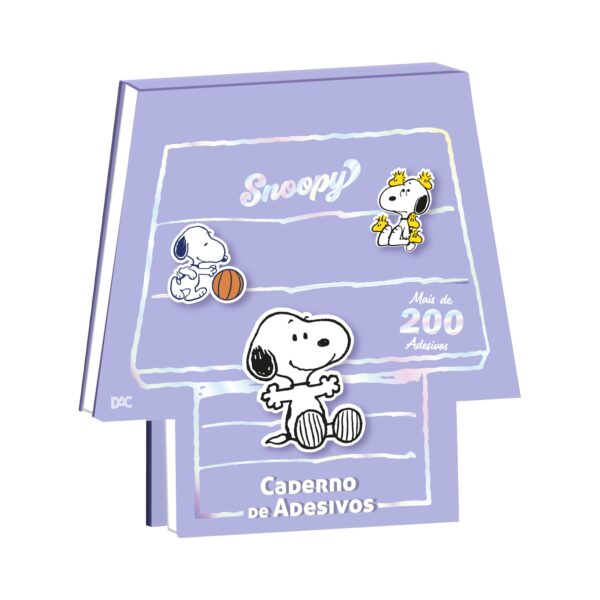 Caderno de Adesivos 20 Fls com 200 Adesivos Snoopy - DAC