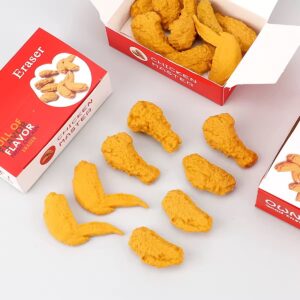 Borracha 3D Frango Frito - IMPORTADO - CAIXINHA 8 FRANGUINHOS