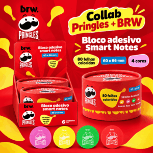 Bloco Smart Notes 6x6,6cm PRINGLES  - BRW - POTE C/ 4 BLOCOS