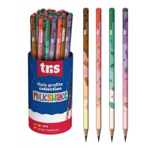Lápis Hb Redondo Collection Milkshake - TRIS - POTE 48 UND
