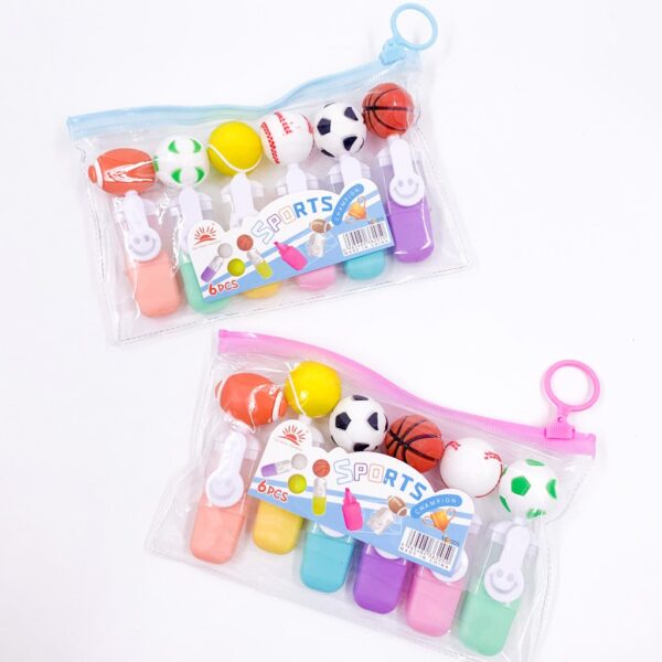 Marca Texto Bolinhas 6 Cores