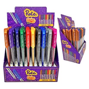 Caneta Gel Glitter 1.0mm Quba - ROKE - 12 UND