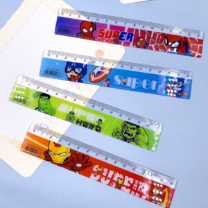 Régua 15 cm Super Heróis - Kit 4 Und